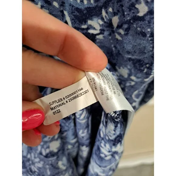 Lauren Ralph Lauren Linen Floral Shirtdress Tie Waist Blue Plus Size 14 Women's - Picture 9 of 12